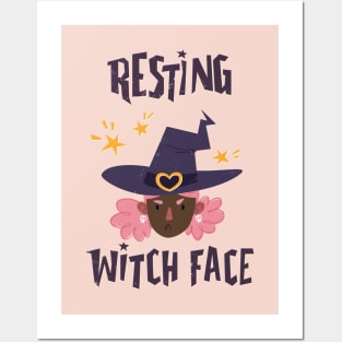 Resting Witch Face - Pink Hair Witch Posters and Art